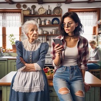 Generation Gap Cross Stitch Pattern - Thumbnail 2