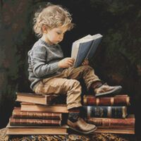 Love Reading Cross Stitch Pattern - Thumbnail 1