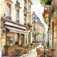 Paris Street Cross Stitch Pattern - Thumbnail 2