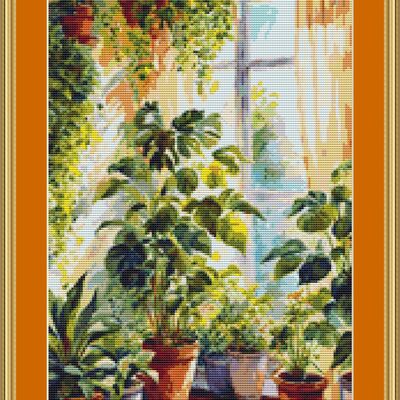 Plants cross stitch pattern