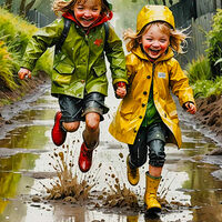 Puddle Jumping Cross Stitch Pattern - Thumbnail 2