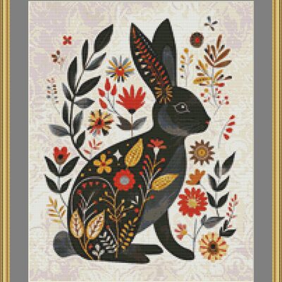 Rabbit cross stitch pattern