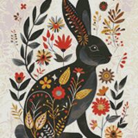 Rabbit Cross Stitch Pattern - Thumbnail 1