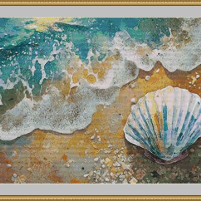 Sea shell cross stitch pattern
