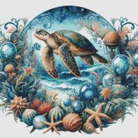 Sea Turtle Cross Stitch Pattern - Thumbnail 1