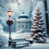 Snowy Christmas Tree Cross Stitch Pattern - Thumbnail 2