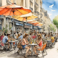 Summer In Paris Cross Stitch Pattern - Thumbnail 2