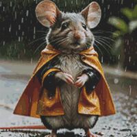 Wet Mouse Cross Stitch Pattern - Thumbnail 1