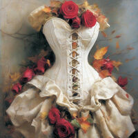 White Corset Cross Stitch Pattern - Thumbnail 2