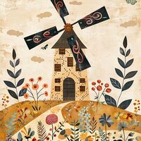 Windmill Cross Stitch Pattern - Thumbnail 2