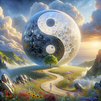 Yin Yang 1 Cross Stitch Pattern - Thumbnail 2