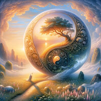 Yin Yang 4 Cross Stitch Pattern - Thumbnail 2