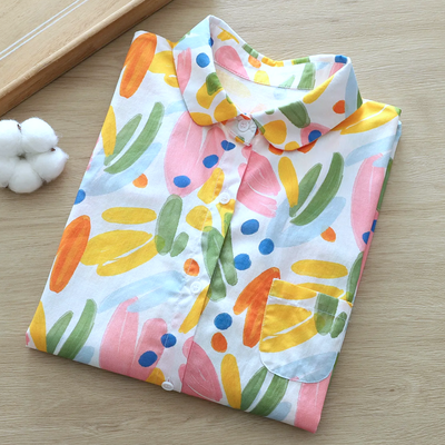 Aesthetics tulips painting long sleeve shirt