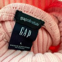 GAP 90's Pink Ribbed Turtleneck Sweater - Thumbnail 1