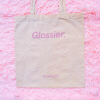 Glossier Los Angeles Limited Edition Canvas Tote Bag | Exclusive Pop-Up Merch | Reusable Shopping Bag, Eco-Friendly  - Thumbnail 4