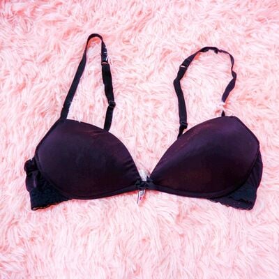 La senza vintage black lace bra lingerie| push-up underwear gothic vampire style - Thumbnail 1