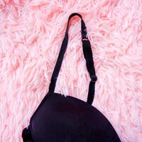 LA SENZA Vintage Black Lace Bra Lingerie| Push-Up Underwear Gothic Vampire Style - Thumbnail 2