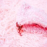 Mini Fuzzy Pouch Pink Vintage Faux Fur Bag | Autumn Winter Plush Bag Women's Fashion - Thumbnail 2
