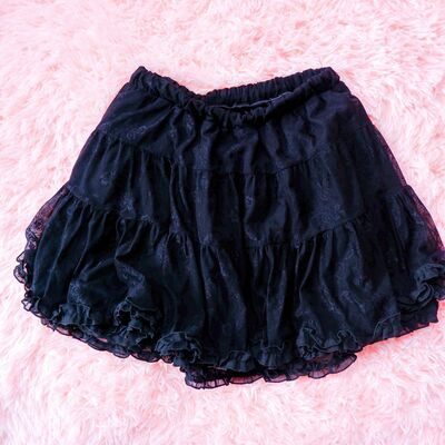 Tutu Punk Skirt | Japanese Visual Kei Alt Gothic Harajuku Petticoat | Vintage Black