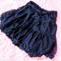Tutu Punk Skirt | Japanese Visual Kei Alt Gothic Harajuku Petticoat | Vintage Black - Thumbnail 1