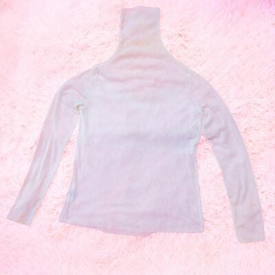 White sheer longsleeves stylish mesh k-pop korean fashion harajuku innerwear | vintage classic & retro - Thumbnail 1