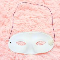 White Masquerade Mask Festival Party Cosplay | Sexy Unisex Headpiece - Thumbnail 3