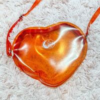 Neon Moon Transparent Red Shoulder Bag | Fairy Kei Fashion Korea | Heart Shape Bag Vintage - Thumbnail 1