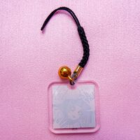 YOH MONOCHROME Official Goth Girl Phone Charm with Bell | Japanese Art Anima Manga - Thumbnail 2