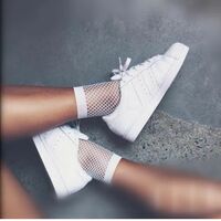 Harajuku Pink Fishnet Ankle Socks | Candy Color Dollete | Mesh Cute Pastel Streetwear - Thumbnail 1