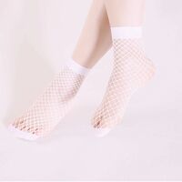 Harajuku Pink Fishnet Ankle Socks | Candy Color Dollete | Mesh Cute Pastel Streetwear - Thumbnail 2