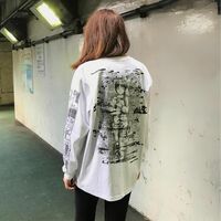 Serial Experiments Lain × Messa Store Psyche White Long Sleeves Sweatshirt | Obscure Anime Shirt | Streetwear Vintage Y2K | Rare Original - Thumbnail 6