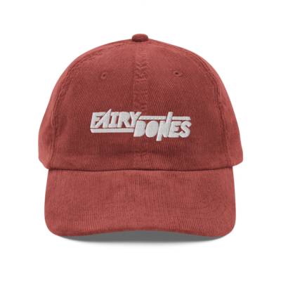 Fairy bones embroidered corduroy dad hat