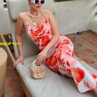 Summer new casual vacation strapless strapless slim A-line dress - Thumbnail 3