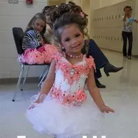 White and Pink Ball Gown Flower Girl Dresses For Wedding Beading Girls Pageant Gowns Kid Party Dresses - Thumbnail 10