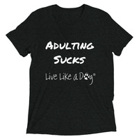 Adulting Sucks Tri-Blend Short sleeve t-shirt - Thumbnail 1