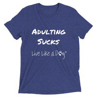 Adulting Sucks Tri-Blend Short sleeve t-shirt - Thumbnail 3