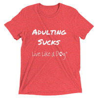 Adulting Sucks Tri-Blend Short sleeve t-shirt - Thumbnail 5