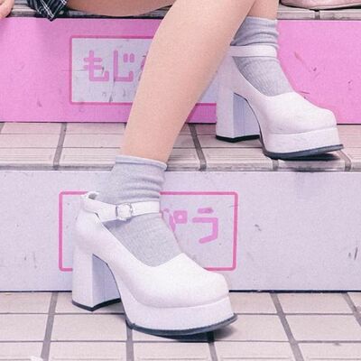 Office kiko white mary jane pumps - Thumbnail 1