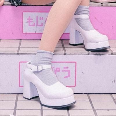 Office Kiko White Mary Jane Pumps
