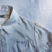 White Collared Blouse Horror Game Protagonist  | Vintage Y2K Fairy Grunge Inspired | Short sleeves Schoolgirl Uniform - Thumbnail 2