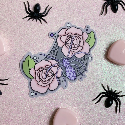 Spider & Roses - Sticker