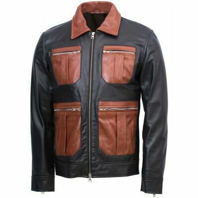 Leather jacket men's genuine lambskin vintage stylish biker leather jacket - Thumbnail 3