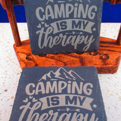 #37 square slate coaster set