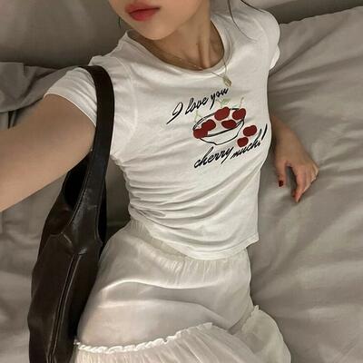 I love you cherry much printed tee - Thumbnail 1