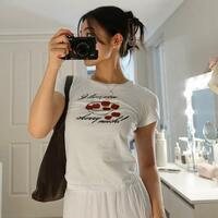 I love you cherry much Printed Tee - Thumbnail 1