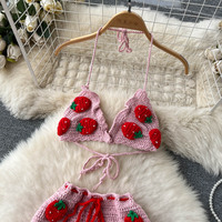 Strawberry Crochet Top & Skirt Co-Ord - Thumbnail 3