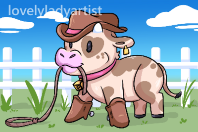 Just a Cow Boy Small Print