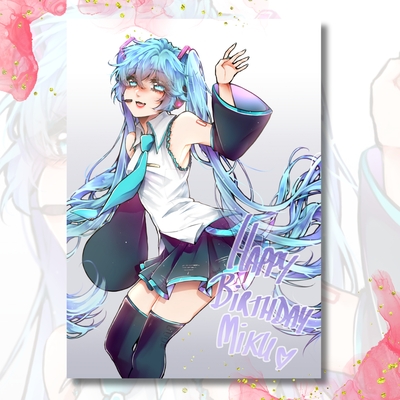 Hatsune miku birthday a5 print
