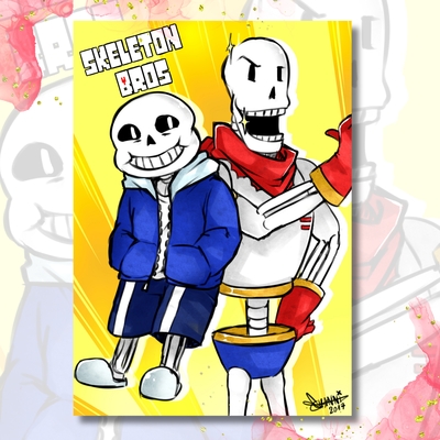 Skeleton Bros A4 Print