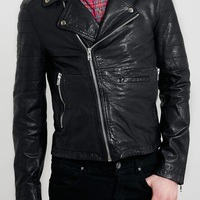 HANDMADE MEN'S LEATHER JACKET, BLACK BIKER LEATHER JACKETS, MEN'S LEATHER JACKET - Thumbnail 4